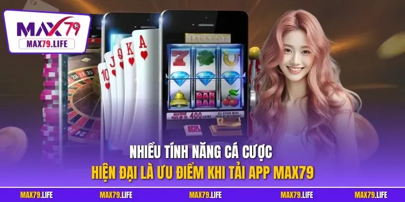 Nhiều tính năng cá cược hiện đại là ưu điểm khi tải app MAX79